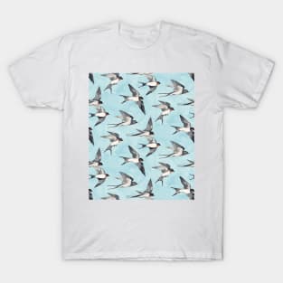 Blue Sky Swallow Flight T-Shirt